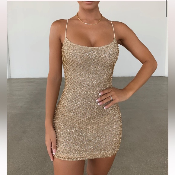 Embellished Mini Dress in Pink - Picture 1 of 9